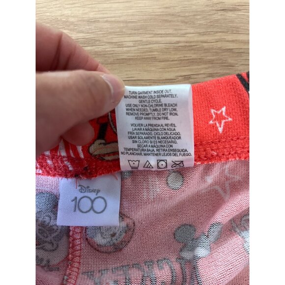 Disney 100 Womens 2XL (18W-20W) Orange Mickey Mouse Club Shorts Drums Ears - Picture 5 of 5